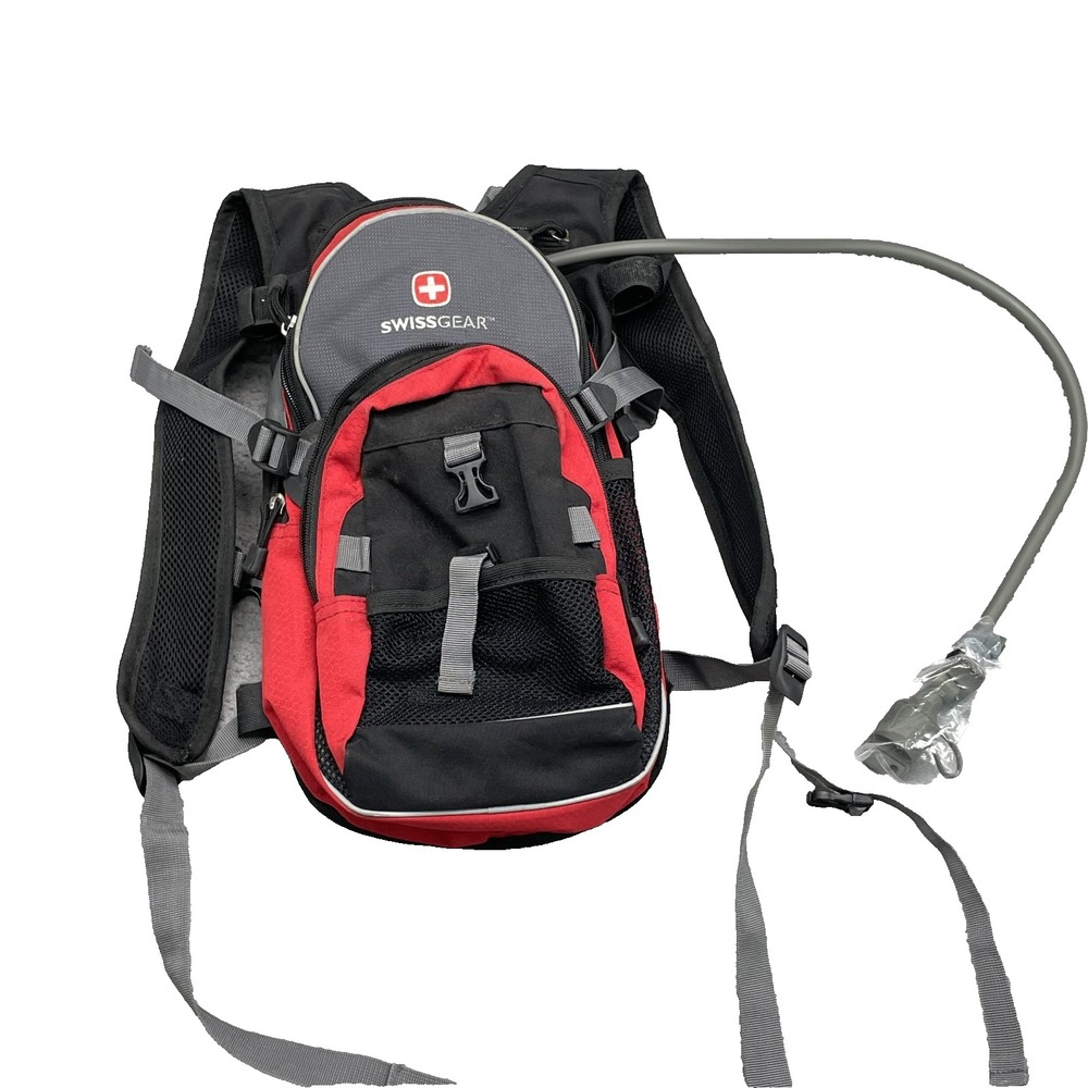 Swiss Gear Backpack Medium Red Hydration System Hiking Camping Travel Gorpcore